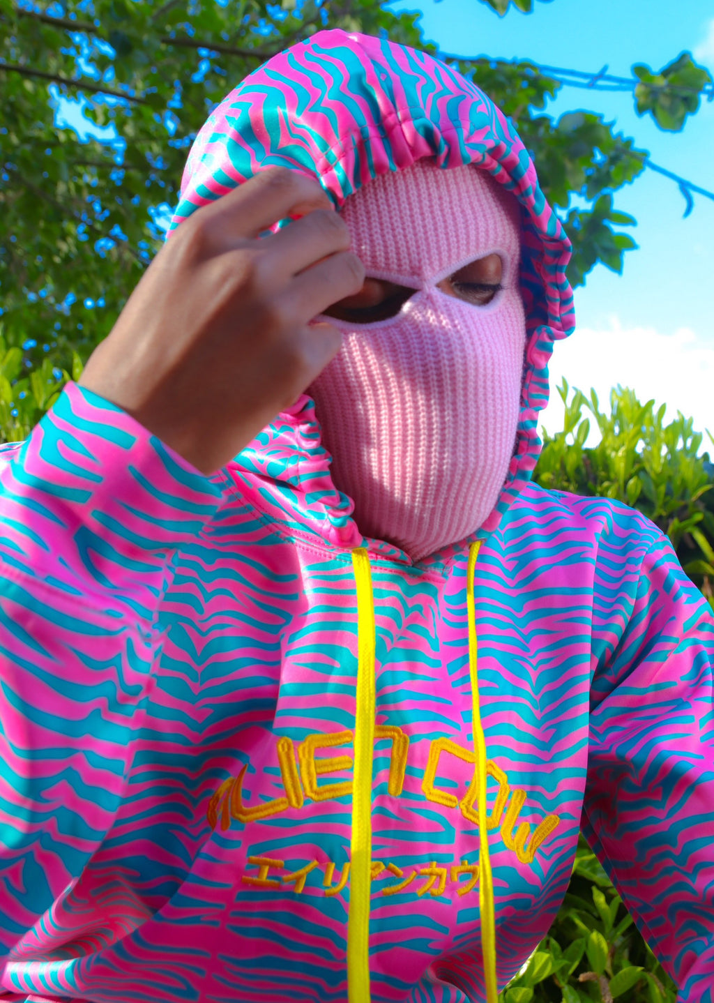 Alien Cow Tracksuit (Watermelon Blur) - Alien Cow