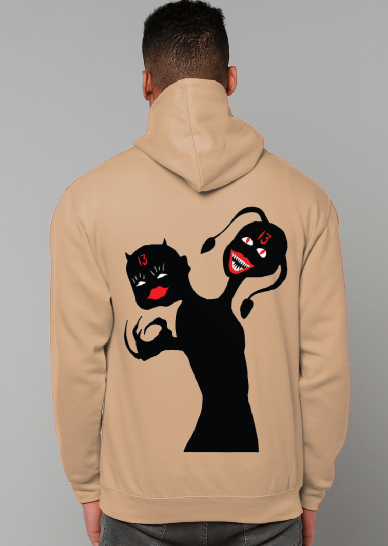 Inner Demons Cotton Hoodie - Alien Cow