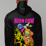 Meet Me On Mars Organic Cotton College Hoodie - Alien Cow