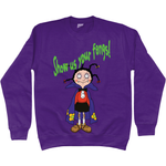 Show Us Your Fangs Cotton Sweatshirt - Alien Cow