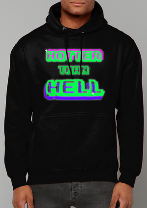 Hotter Than  Hell Cotton Hoodie - Alien Cow