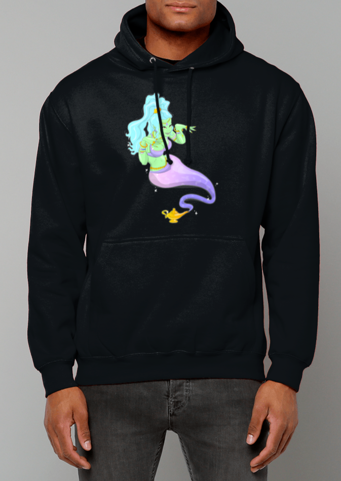 Genie In a Bottle College Hoodie - Alien Cow