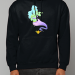 Genie In a Bottle College Hoodie - Alien Cow