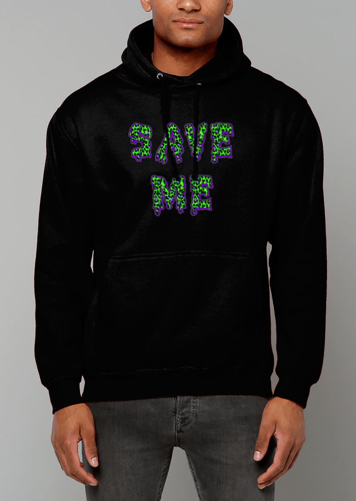 Save Me Neon Cotton Hoodie - Alien Cow