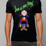 Show Us You're Fangs Heavy Cotton T-Shirt - Alien Cow