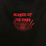 Scared Of The Dark Embroidered Cotton Hoodie - Alien Cow