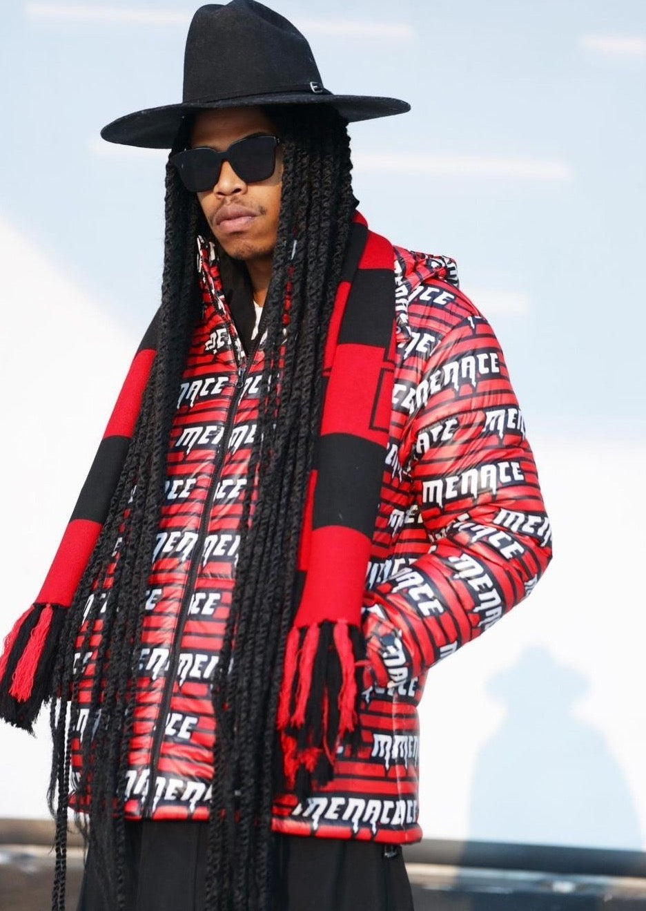 The Menace Printed Puffer Coat - Alien Cow