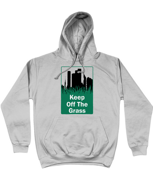 Keep Off The Grass Cotton Hoodie - Alien Cow