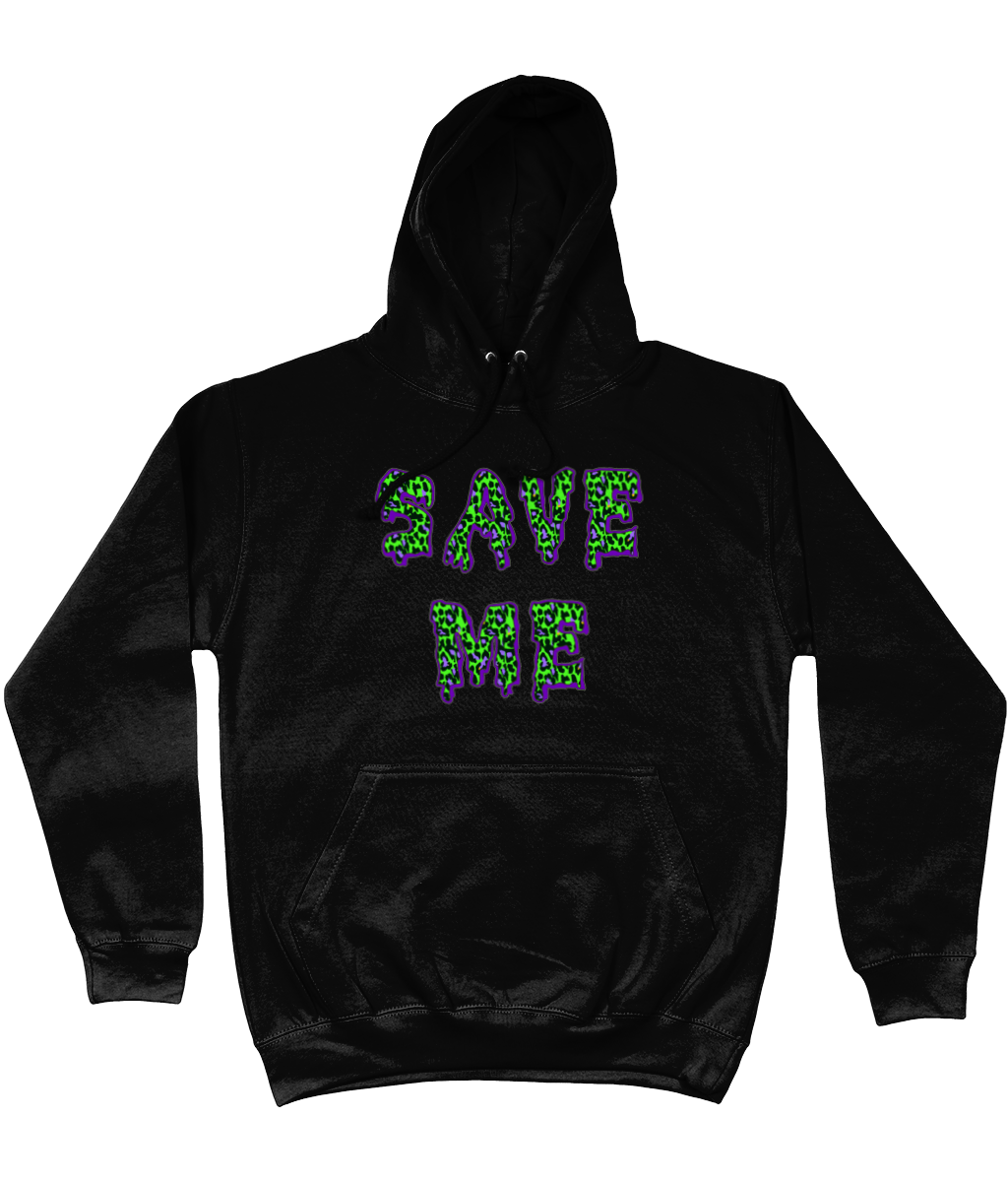 Save Me Neon Cotton Hoodie - Alien Cow