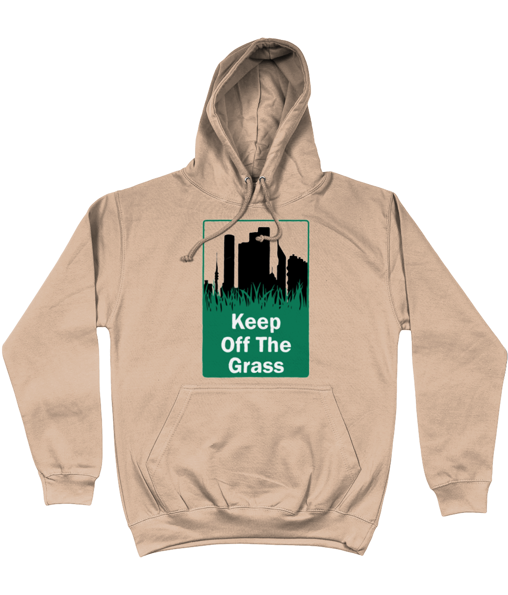 Keep Off The Grass Cotton Hoodie - Alien Cow