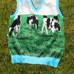 Grazing Cow Knitted Sweater Vest PRE-ORDER - Alien Cow