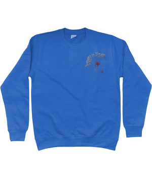 Scared Of Spiders Embroidered  Sweatshirt - Alien Cow