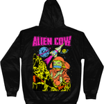 Meet Me On Mars Organic Cotton College Hoodie - Alien Cow