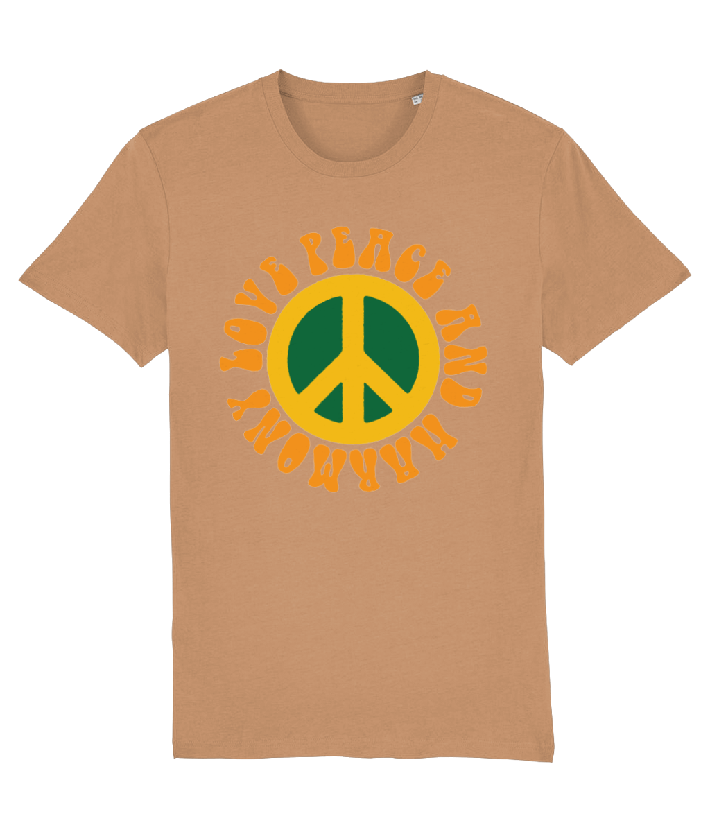 Love Peace and Harmony Organic Cotton Tee - Alien Cow