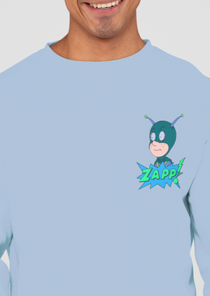 ZappMan Cotton Sweatshirt - Alien Cow