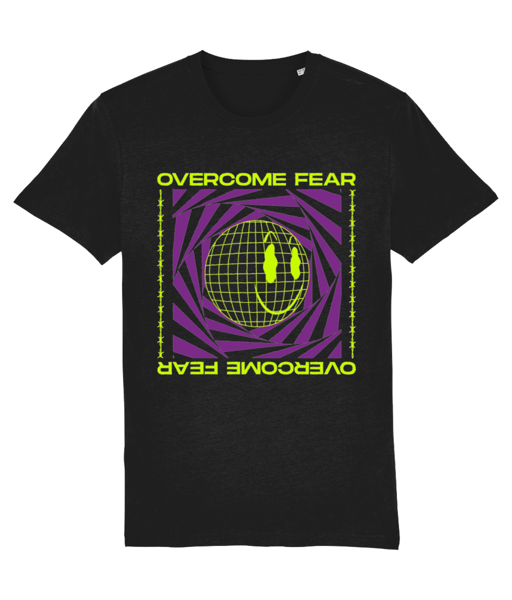 Overcome Fear Organic Cotton Tee - Alien Cow