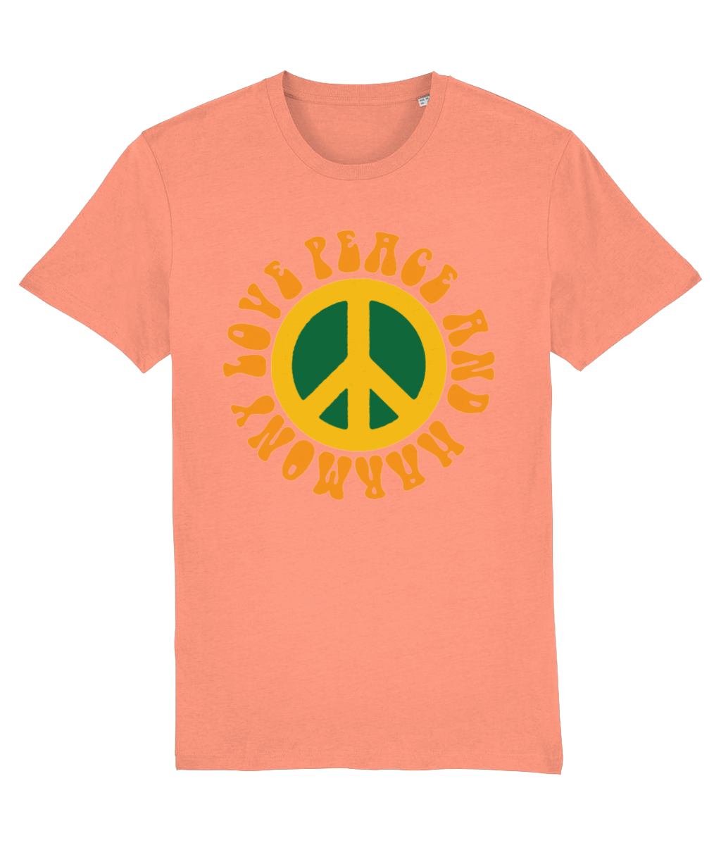 Love Peace and Harmony Organic Cotton Tee - Alien Cow