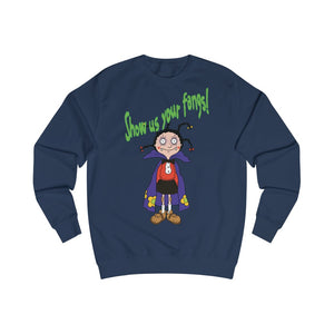 Show Us Your Fangs Cotton Sweatshirt - Alien Cow