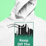 Keep Off The Grass Cotton Hoodie - Alien Cow