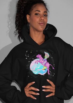 Over The Moon Hoodie - Alien Cow