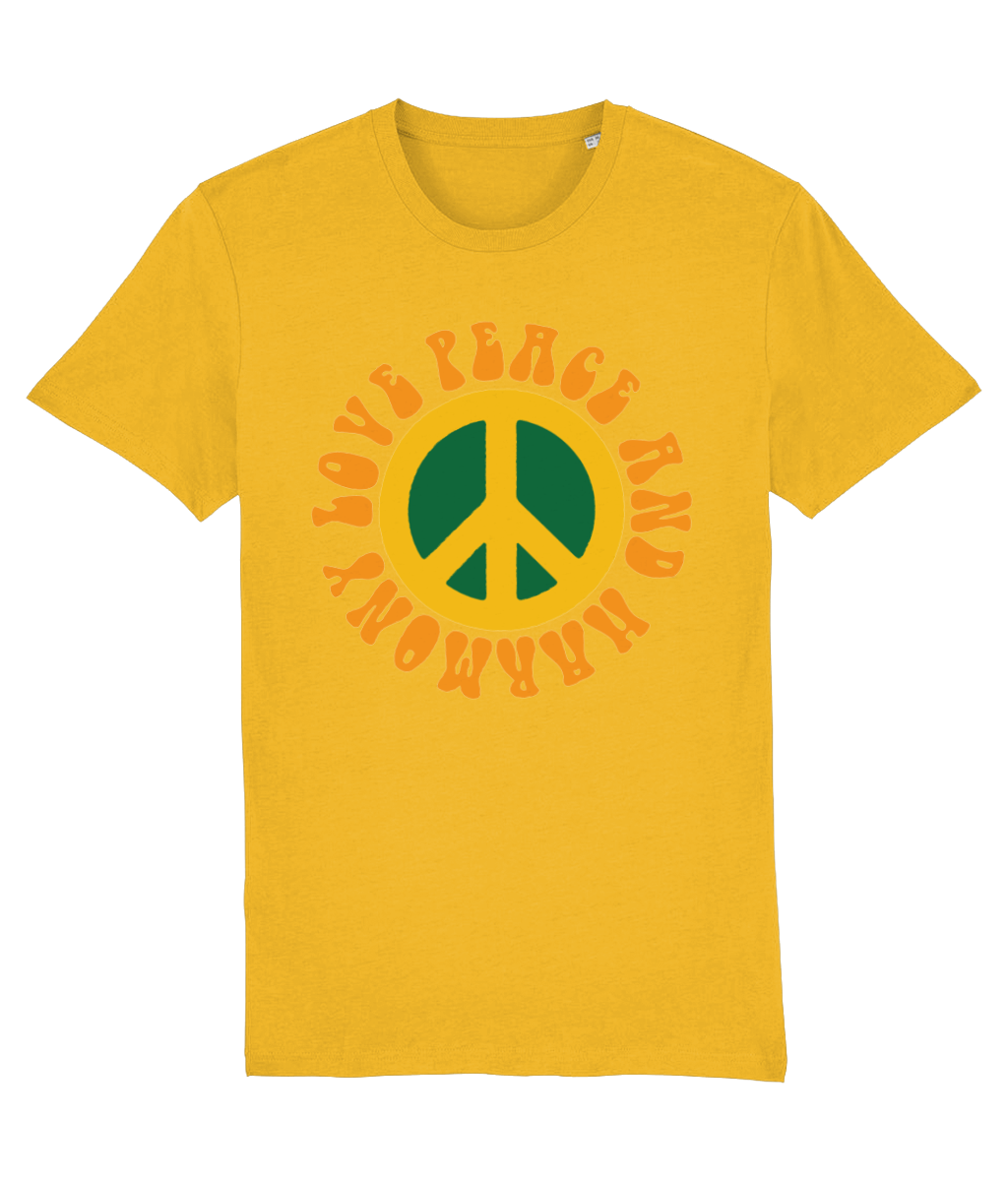 Love Peace and Harmony Organic Cotton Tee - Alien Cow