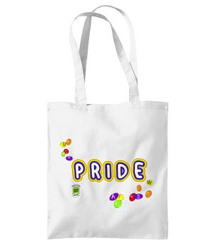 Pride Cotton Shoulder Tote Bag - Alien Cow