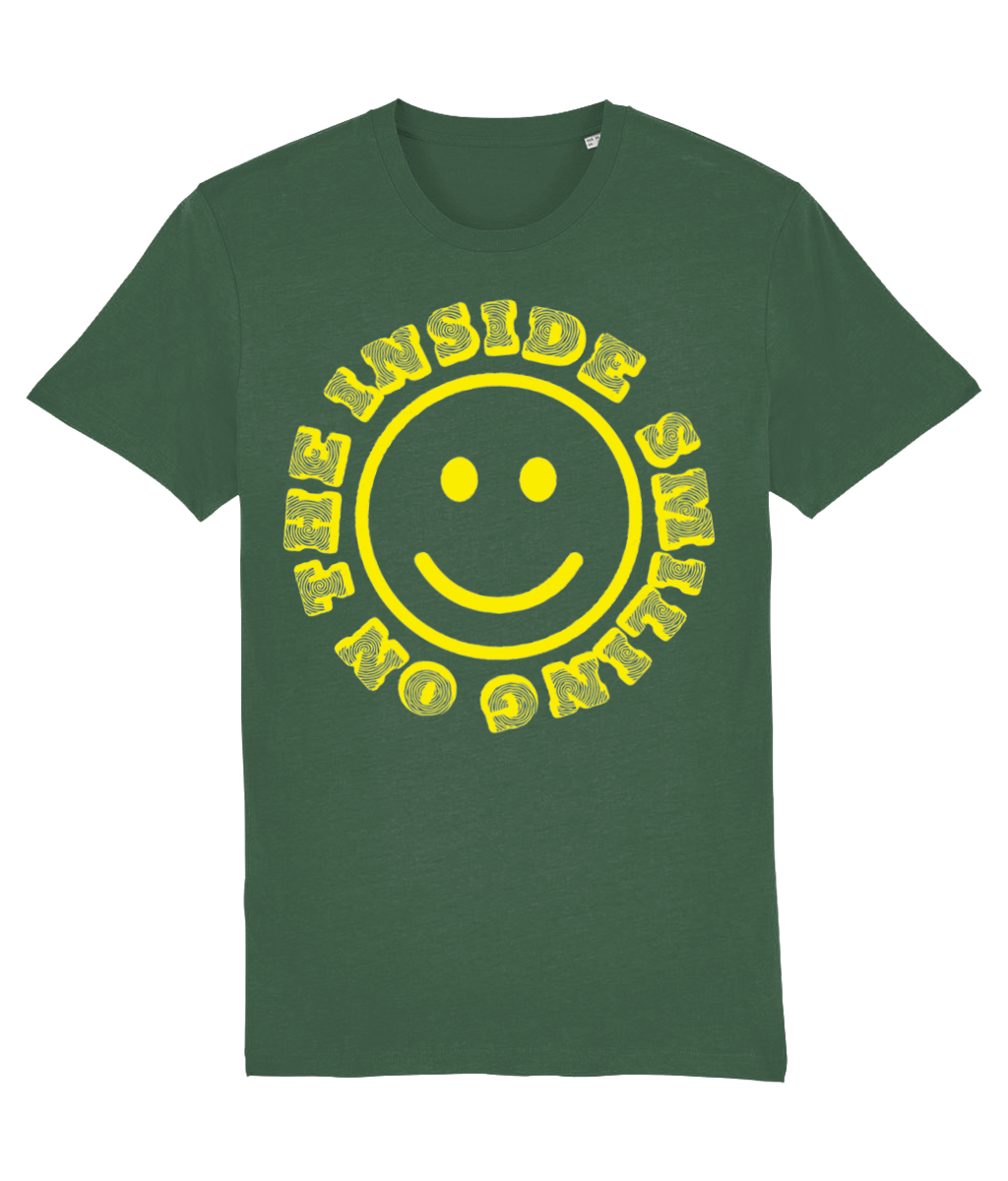 Smiling On The Inside Organic Cotton T-Shirt - Alien Cow