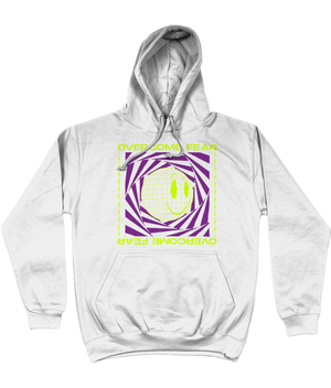 Overcome Fear Cotton College Hoodie - Alien Cow