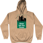 Keep Off The Grass Cotton Hoodie - Alien Cow