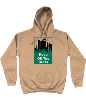 Keep Off The Grass Cotton Hoodie - Alien Cow