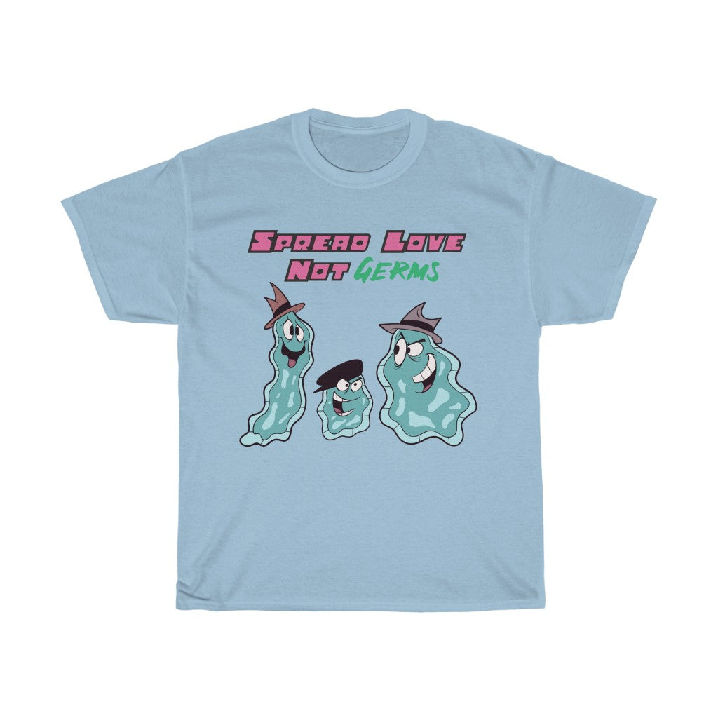 Spread Love Not Germs Cotton Tee - Alien Cow