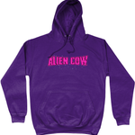 Meet Me On Mars Organic Cotton College Hoodie - Alien Cow