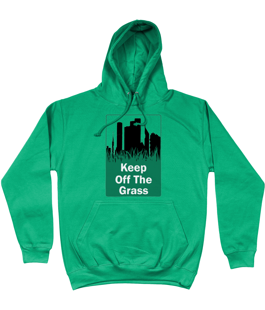 Keep Off The Grass Cotton Hoodie - Alien Cow