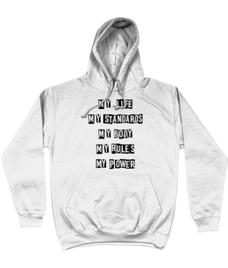 My Life My Rules Cotton College Hoodie - Alien Cow