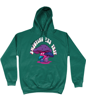 Enjoying The Trip Cotton Hoodie - Alien Cow