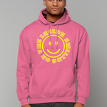 Smiling On The Inside Cotton Hoodie - Alien Cow