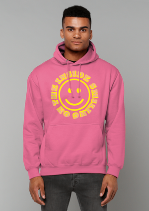 Smiling On The Inside Cotton Hoodie - Alien Cow