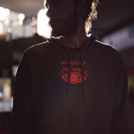 Scared Of The Dark Embroidered Cotton Hoodie - Alien Cow