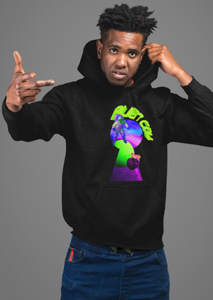 Through The Keyhole College Hoodie - Alien Cow