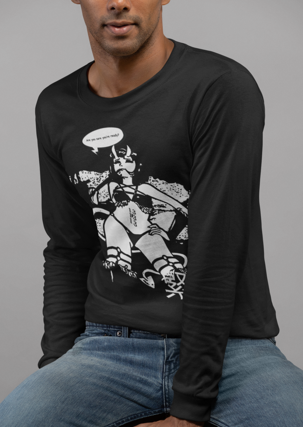 BD13 Ultra Cotton Long Sleeve T-Shirt - Alien Cow