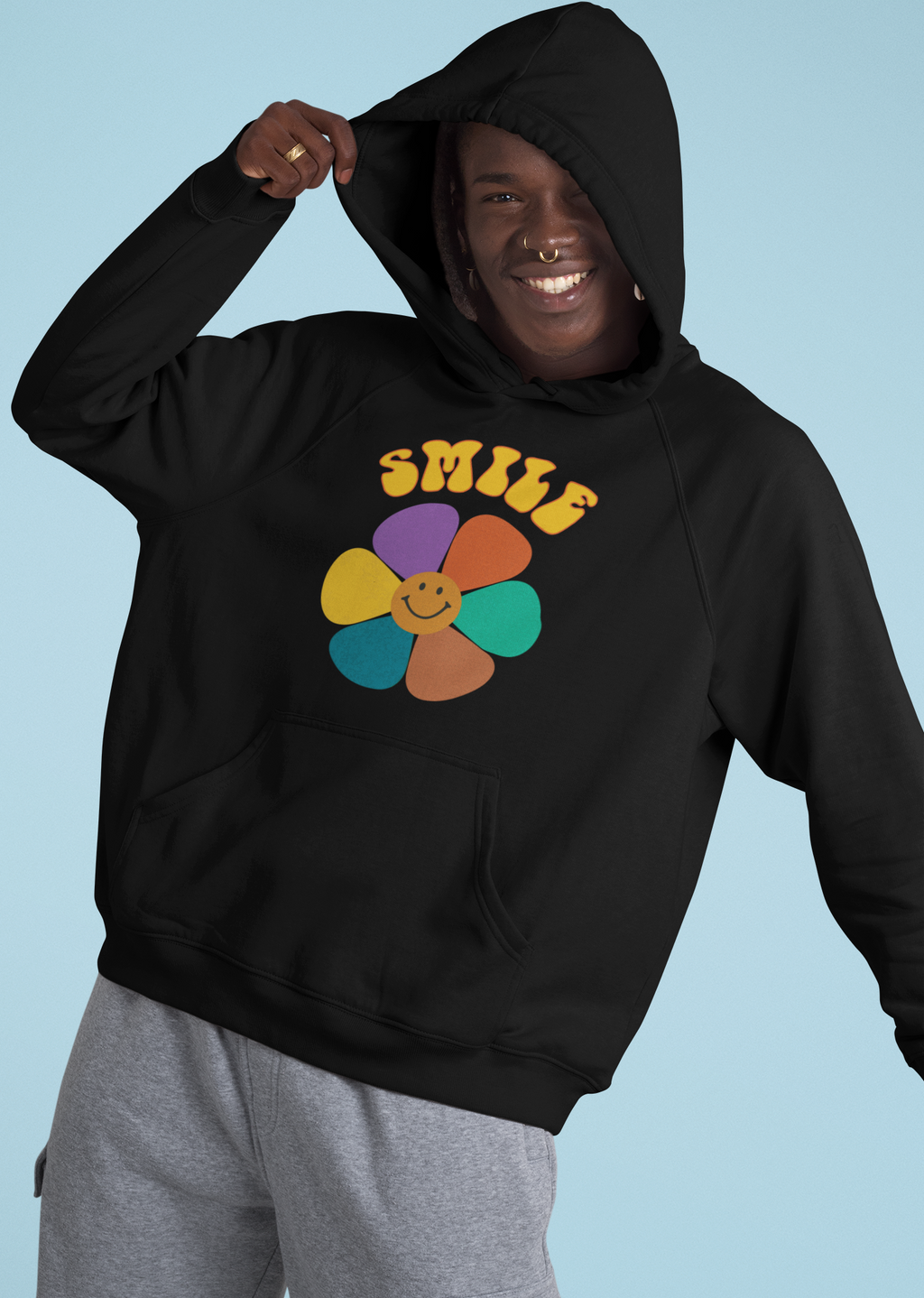 SMILE Cotton Hoodie - Alien Cow