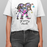 Groovy Chicks Heavy Cotton Tee - Alien Cow