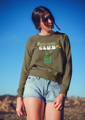 Green Fingers Club Cotton Sweater - Alien Cow