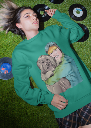 Aunt Mabel Cotton Sweatshirt - Alien Cow