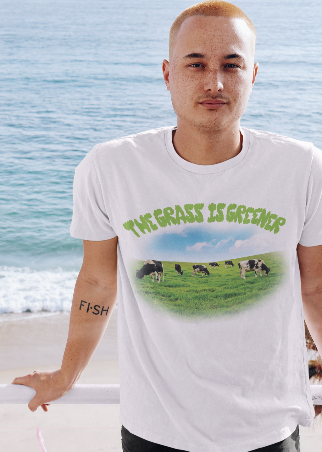 The Grass Is Greener Organic Cotton Tee - Alien Cow