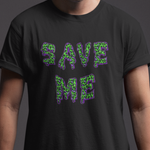 Save Me Neon  Heavy Cotton T-Shirt - Alien Cow