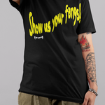 Show us You're Fangs Heavy Cotton T-Shirt - Alien Cow