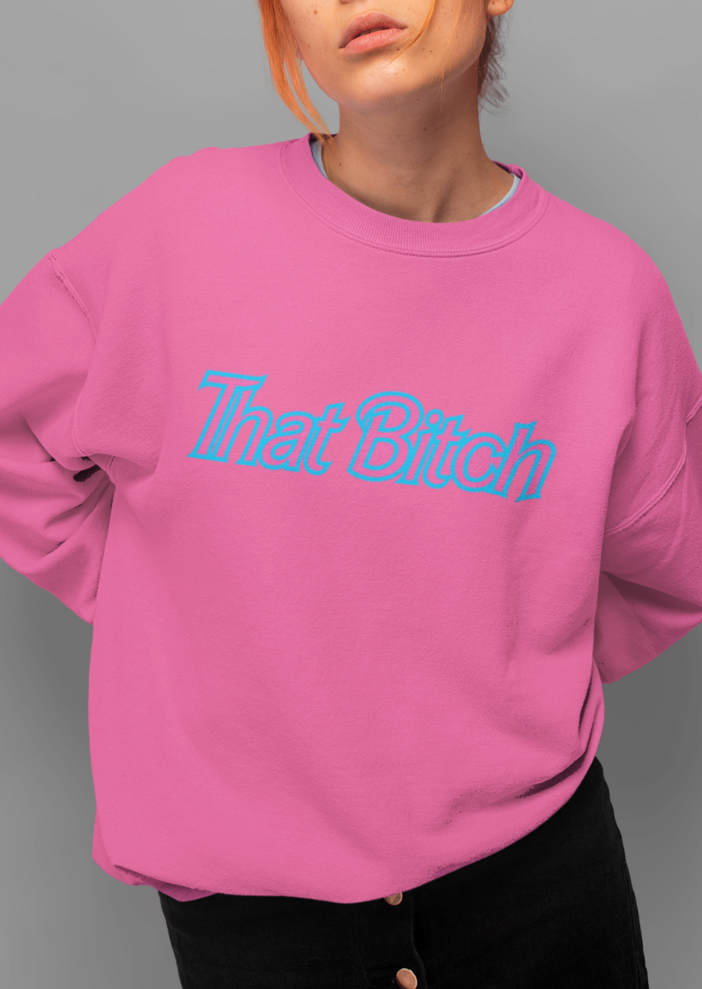 That Bitch Cotton Sweatshirt - Alien Cow